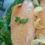 Baked salmon filet